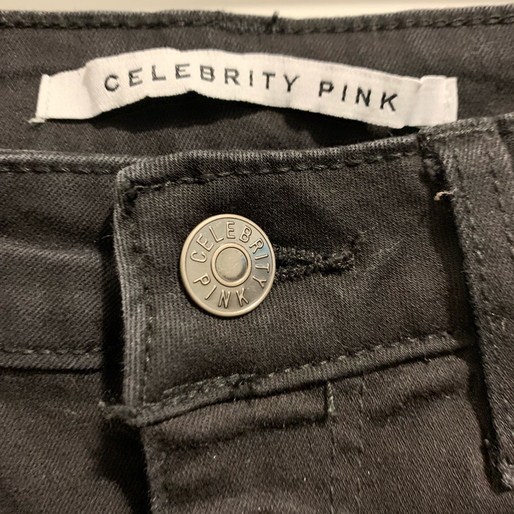 Celebrity Pink - Black Distressed Skinny Jeans
